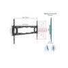 Soporte de Pared Barkan E400+ para Pantalla Fijo/Curvo/Plano 32 - 90 - hasta 60Kg, Negro
