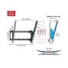 Soporte de Pared Barkan E310+ para Pantalla Curvo/Plano 19 - 65 - hasta 50Kg, Negro