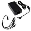 SAXXON PSU1204EPAQ2 - Paquete de Fuente de Poder Regulada de 12 Vcc 4.1 Amperes + Divisor para 4 Camaras/ Color Negro -