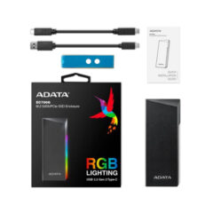Gabinete de Unidad de Estado Solido ADATA AEC700GU32G2-CGY - M.2 PCIe/SATA, USB 3.2 Gen2 tipo C, Negro