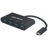 162746 Hub USB-C 3.2 Gen 1 USB-C macho a cuatro USB-A hembra - USB SuperSpeed a 5 Gbps