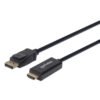 152679 Cable DisplayPort Macho a HDMI Macho - 1.8 m, negro; resoluciones de video Full-HD hasta 1080p a 60Hz