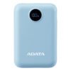 PowerBank ADATA C100 de 10 - 000 mAh. Carga simultánea de 2 dispositivos. Con indicador LED de carga. Color AZUL. PC10022-12LB