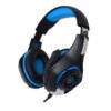 HEADSET GAMING OVER-EAR NBHG VIPER LED ALAMBRICO DIADEMA FLEXIBLE MICROFONO 3.5MM USB PC CONSOLAS CELULAR INC ADAPTADOR MEGABASS AZUL -