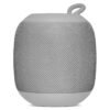 BOCINA BLUETOOTH - INALAMBRICA, RECARGABLE, STEREO C/RADIO FM, LECTOR USB, MICRO USB, 3.5 MM, REDONDA, PORTATIL, ANTIDESLIZANTE, GRIS, BROBOTIX 263052