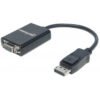 151962 Convertidor de Diplayport a VGA; DisplayPort Macho a VGA HD15 Hembra - 15 cm activo color Negro.