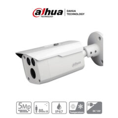 DAHUA HAC-HFW1500D - Camara Bullet de 5 Megapixeles/ Metalica/ Lente de 3.6 mm/ 92 Grados de Apertura/ IR de 80 Mts/ IP67/ Soporta: CVI/CVBS/AHD/TVI/ -