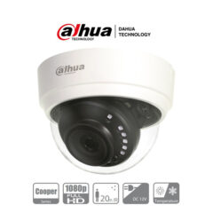 DAHUA HAC-D1A21N-0280B - Cámara Domo HDCVI 1080p/ 103 Grados de Apertura/ Lente de 2.8 mm/ IR 20 Mts/ Uso Interior/ TVI AHD Y CVBS/ -
