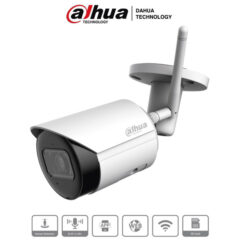 DAHUA IPC-HFW1430DS-SAW - Camara IP Bala  Wifi de 4 Mp/ Lente de 2.8mm/ 90°/ H.265+/ IR de 30 Mts/ Integrado/ Ranura para MicroSD/ Metalica/ IP67/ DWD -