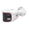 Cámara Bala panorámica IP 8 MP - Lente 2.8mm (180°), de dia detecta hasta 20 mts, IR hasta 20 mts, LED híbrido, DDA2, Microfono incorporado, WDR, IP67