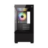 Gabinete Mini Torre NITROX GLOW CRYSTAL 4700C Factor: Mini ITX - Panel Lateral de Crystal templado