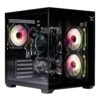 NACEB GABINETE GAMER C/VENTANA Cristal Templado - Ventiladores 2 Laterales 1  Trasera RGB, USB 3.0: 1/usb 2.0:1 HD audífonos/HD micrófono, Negro NA-0636N