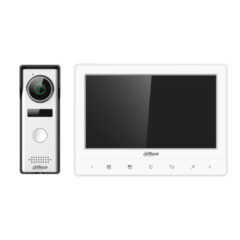 DAHUA KTA02 - Kit de Videoportero analógico con monitor de 7" y frente de calle - IP66. Controla hasta 2 frentes de calle y 3 monitores