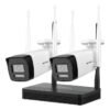 Kit IP Inalámbrico 2 Megapíxel - NVS WiFi 4 canales video, 2 camaras Bala Exterior