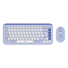 Kit Logitech POP 920-013054 Teclado y mouse Bluetooth. Color lila y blanco. -