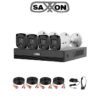 SAXXON SUA-KIT/XVR1E04-I/4-B20P-0280B - Kit 4 Canales HDCVI 1080P/ 4 Cámaras B20P 2.8mm 100°/ DVR Soporta Hasta 5 Ch IP ySMD  Policarbonato -