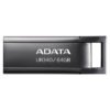 Memoria USB de 64GB UR340 3.2 Gen 1 (retrocompatible 3.0 y 2.0) - diseño elegante sin tapa. Color Metálico negro. AROY-UR340-64GBK