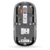 MOUSE INALÁMBRICO RECARGABLE - MODELO GLASS, CONEXIÓN BLUETOOTH 5.3/2.4 GHz, 1600 DPI, 6000823 BROBOTIX