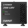 Regulador de Voltaje COMPLET  X-POWER 2500 VA/2500 W 120V . Terminales de conexión y 2 contactos NEMA 5-15R - Supresor de picos de voltaje 504 J, P/N ERV-1