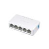 SWITCH MERCUSYS MS105 DE 5 PUERTOS 10/100MBPS DE DISEÑO COMPACTO E INSTALACIÓN FLEXIBLE PARA ESCRITORIO -
