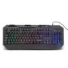 TECLADO GAMER NGK-HYDRA 114 TECLAS RETROILUMINADO LED MULTICOLOR DISENO ERGONOMICO 6 BOTONES MULTIMEDIA NEGRO -
