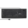 Teclado - USB, QWERTY, Universal, alámbrico, antiderrames, ultra silencioso, en Español, negro, BROBOTIX 6007181