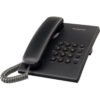 PANASONIC Telefono analogico - control de volumen, ajuste de tono, Flash, Redial, pared/escritorio, Negro