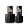 PANASONIC 2 Telefonos Inalambrico - Pantalla de 1.4, Alarma, Stand by, ECO, DECT, negro