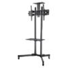 Soporte de Piso - Móvil, para Pantalla BROBOTIX 963050, 50 kg, Acero laminado en frío, 32 pulgadas, 70 pulgadas, Pantallas