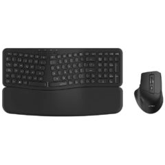 Kit Teclado y Mouse Acteck Creator Ultra CONFORT MK650  Teclado y Mouse Ergonómico Inalámbrico - Teclado de Membrana 2.4Mhz, 2 Baterías AAA Incluidas