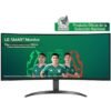 Monitor marca LG 34 modelo - 34SR60QC-B, Monitor LG Smart 34” 21:9 Curvo WQHD (3440x1440) con webOS