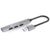 HUB USB V3.0 - 4 PUERTOS CONEXIÓN TIPO A, PLATA 406108, BROBOTIX