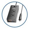 CDP XVU212 adaptador e inversor de corriente Interior 200 W Negro  -