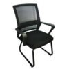 Silla de Visita Nextep NE-652N con Descansabrazos Tela/Malla color negro -